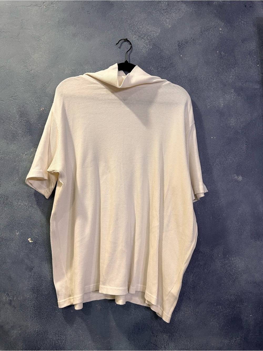 Woman Within Cream Short-Sleeve Hoodie Polo